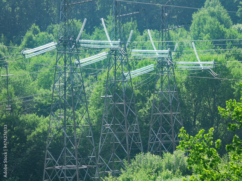 Powertransmission electric energy system. Highvoltage electric line