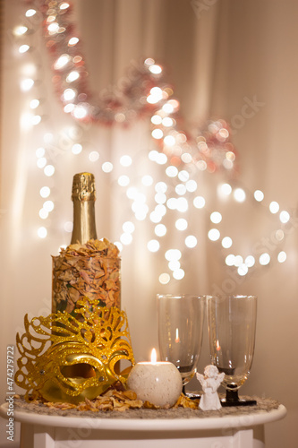 Photography Still life festive moment with a toast