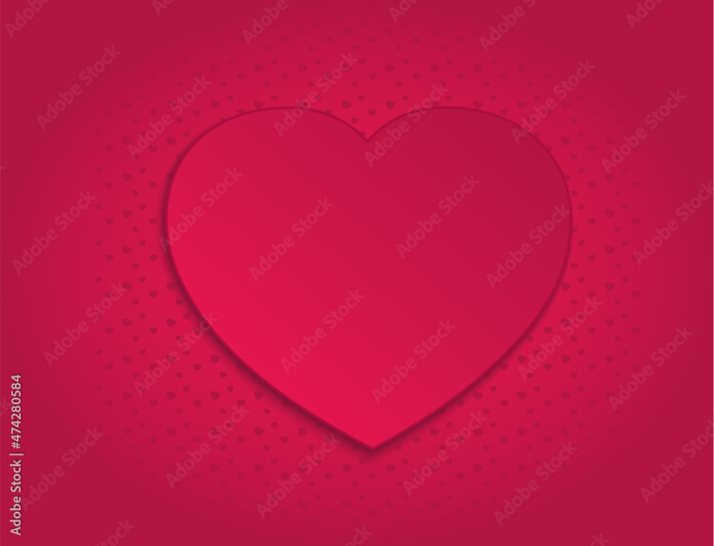 Heart greeting card, Happy Valentine's Day, blank