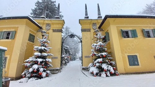 house in the snow