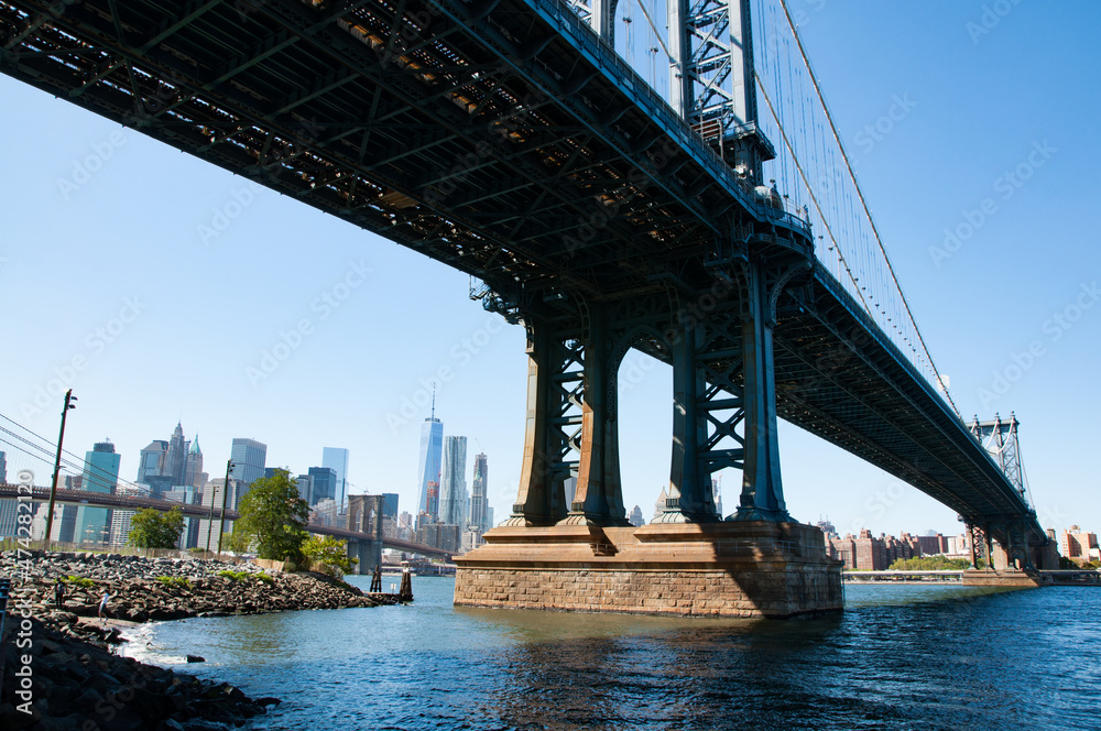 Fototapeta premium city bridge city dumbo 