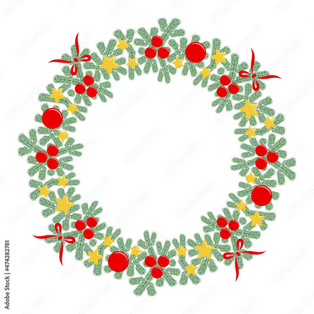 christmas wreath isolated on white background christmas wreath isolated on white background