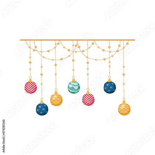 colored christmas balls