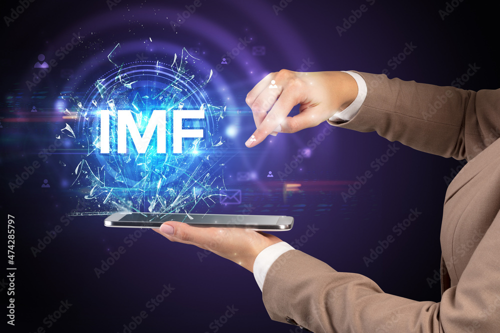 Close-up of a touchscreen with abbreviation. Close-up of a touchscreen with abbreviation.