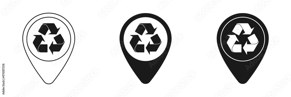Location vector icon. Interface element to illustrate mobile concepts and web applications. Recycling. green energy. Illustration Location vector icon. Interface element to illustrate mobile concepts and web applications. Recycling. green energy. Illustration