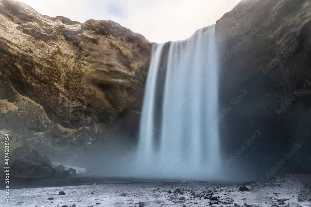Obraz premium Skogafoss in winter, Iceland