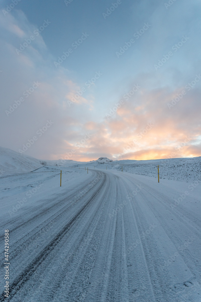 Winter landscape in Snaefellsnes Peninsula, Iceland