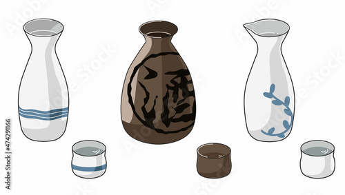 とっくり　柄つき