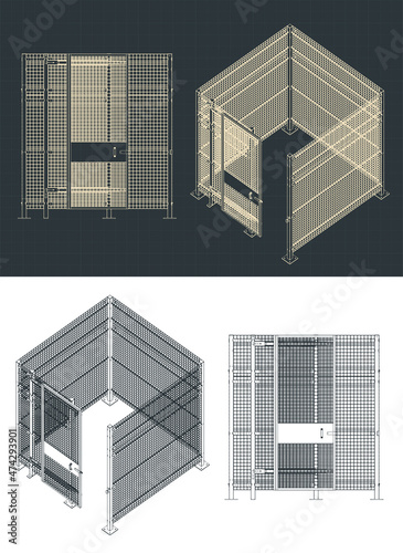 Industrial fencing blueprints