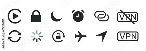 Set icons for phone for stock. Vector illustration