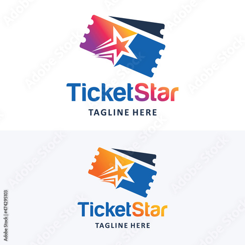 ticket logo icon vector isolated