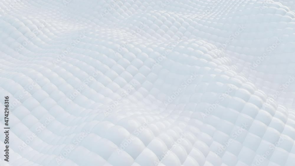 abstract white background 3d glossy spheres wave loop abstract white background 3d glossy spheres wave loop
