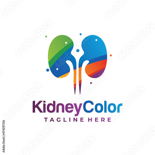 kidney color logo icon