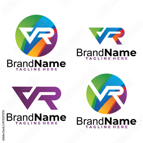 vr logo icon set