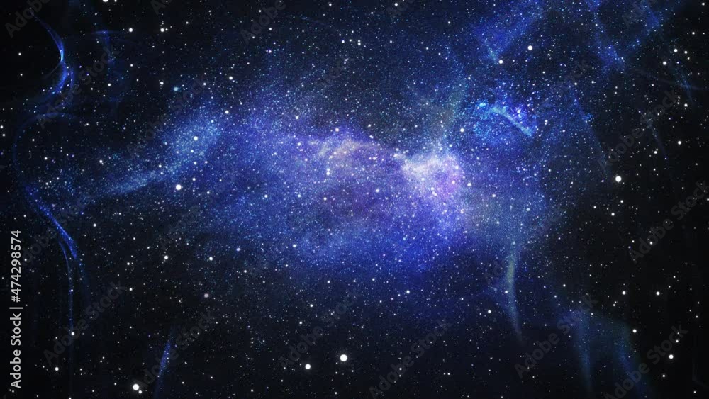 Galaxy space background camera flying through the  galaxy and nebula.