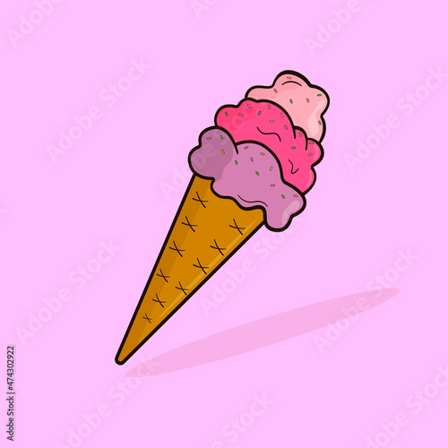 Ice cream vector dessert tasty sweet summer