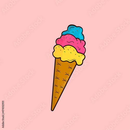 Ice cream vector dessert tasty sweet summer