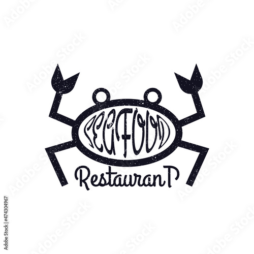 Seafood Crab Lobster Crayfish Prawn Shrimp vintage luxury logo design