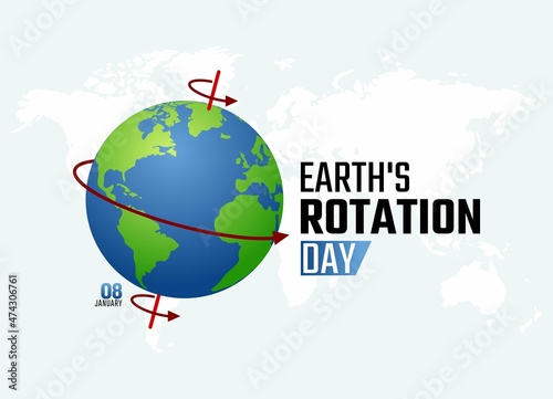 vector graphic of earth's rotation day day good for earth's rotation day celebration. flat design. flyer design.flat illustration.