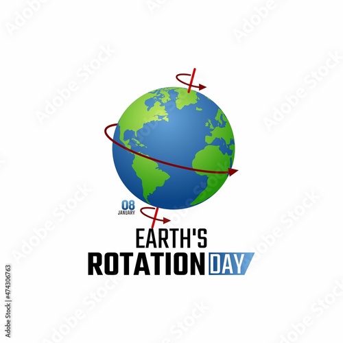vector graphic of earth's rotation day day good for earth's rotation day celebration. flat design. flyer design.flat illustration.