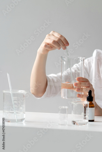 Beauty cosmetic research and development concept.