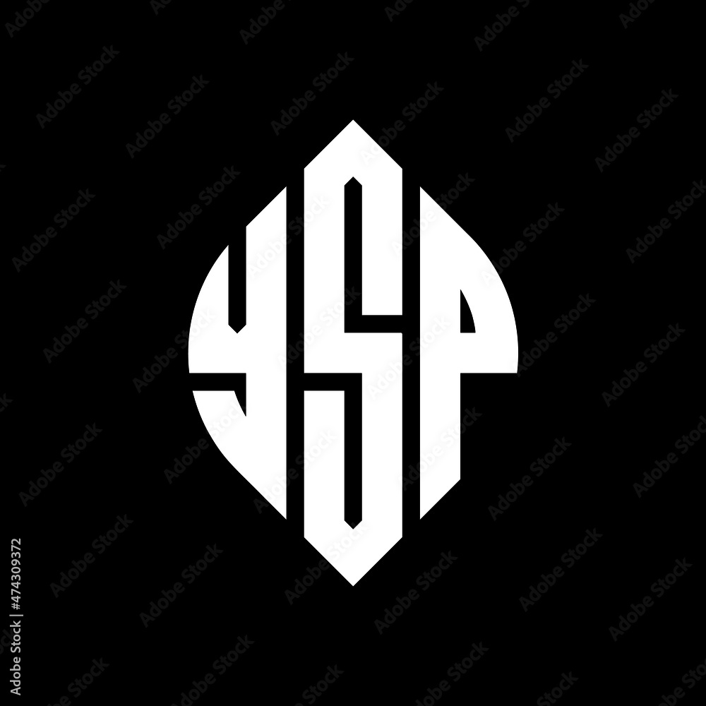 YSP circle letter logo design with circle and ellipse shape. YSP