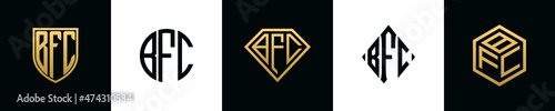 Initial letters BFC logo designs Bundle photo