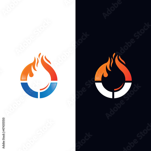 hot fire logo icon