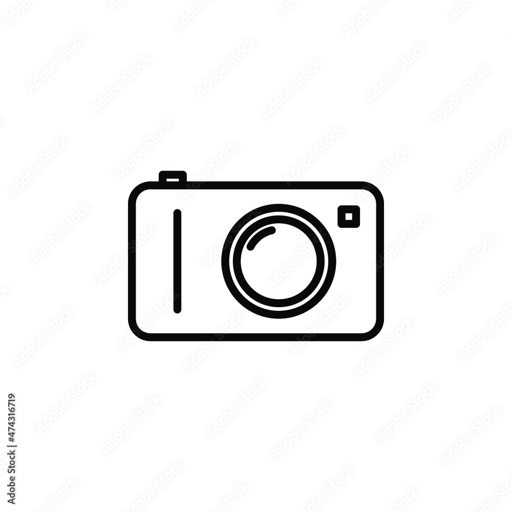 Camera Line Icon, Vector, Illustration, Logo Template. Suitable For Many Purposes. Camera Line Icon, Vector, Illustration, Logo Template. Suitable For Many Purposes.