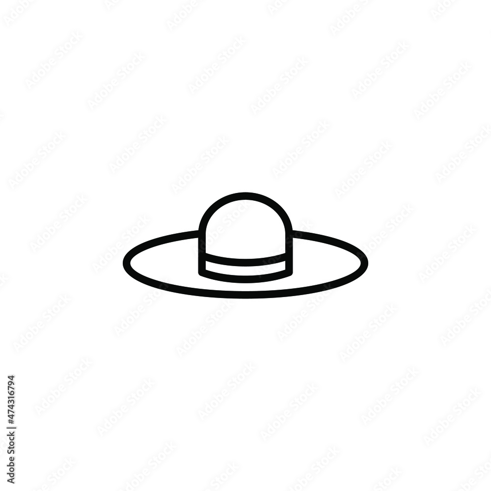 Hat Line Icon, Vector, Illustration, Logo Template. Suitable For Many Purposes. Hat Line Icon, Vector, Illustration, Logo Template. Suitable For Many Purposes.