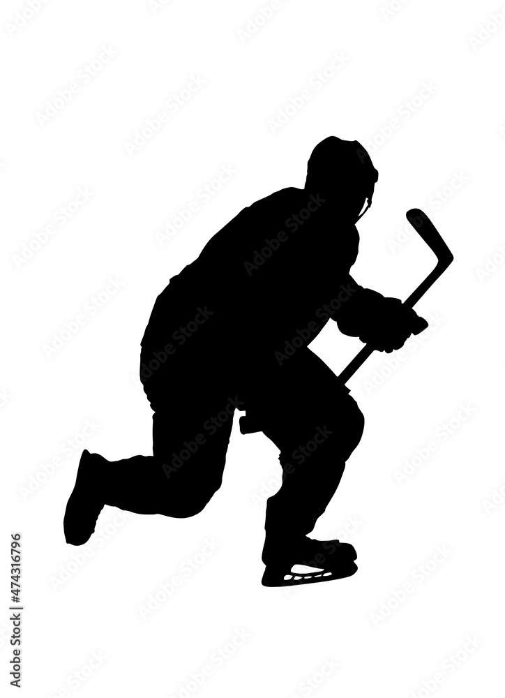 Obraz premium hockey player silhouette