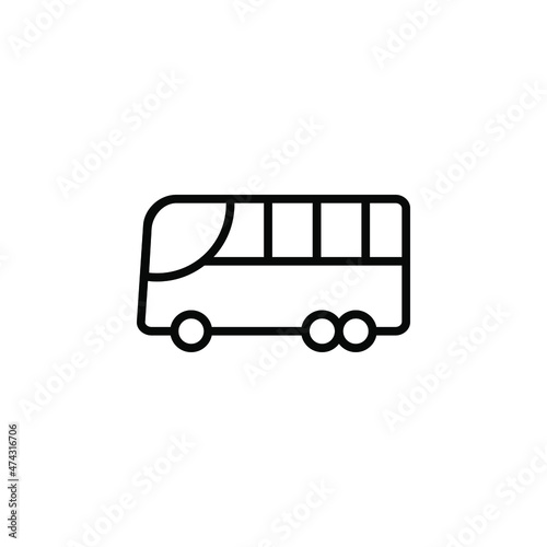 Bus Line Icon, Vector, Illustration, Logo Template. Suitable For Many Purposes.
