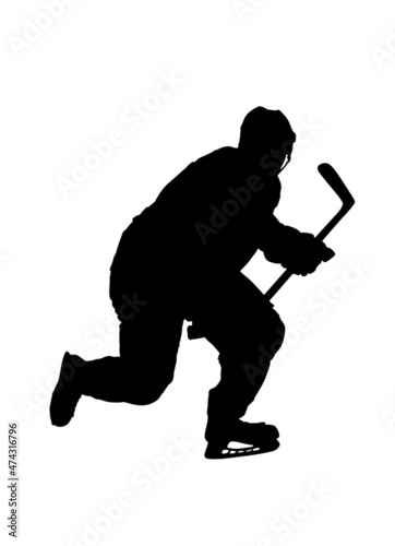 hockey player  silhouette