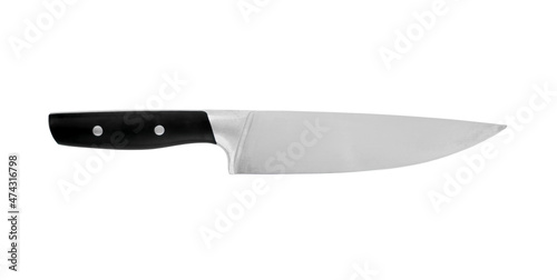 Chef's kitchen knife isolated on white background, included clipping path