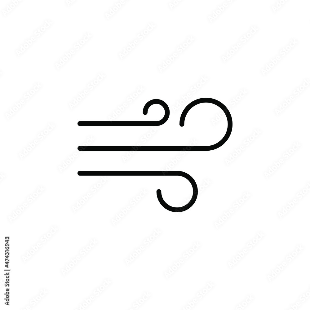 Wind Line Icon, Vector, Illustration, Logo Template. Suitable For Many Purposes.