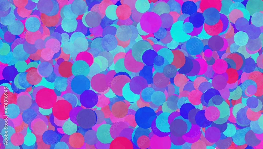 colorful circles background with bubbles for banner backdrop and wallpaper