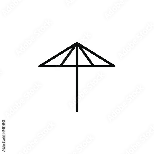 Umbrella Line Icon, Vector, Illustration, Logo Template. Suitable For Many Purposes.
