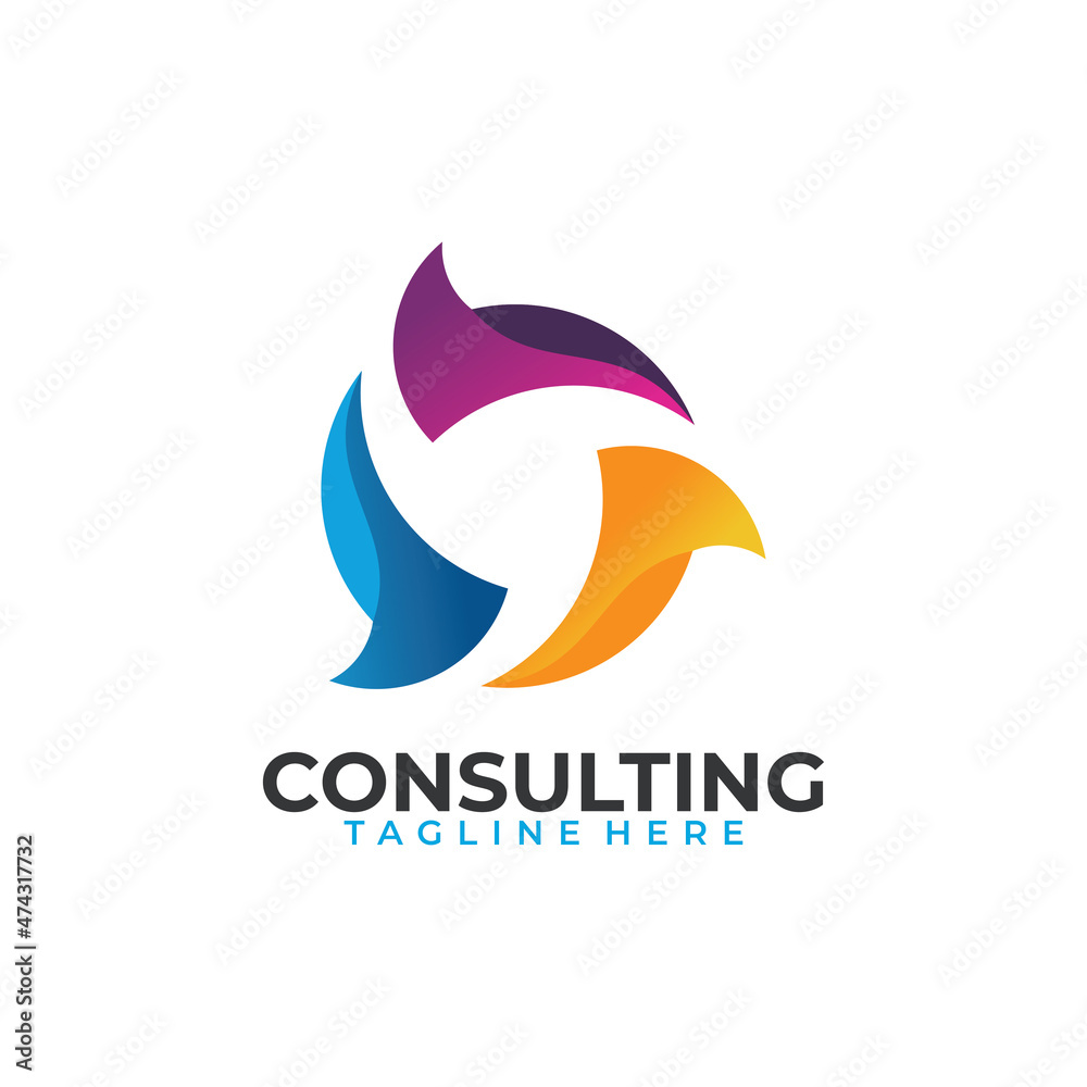 Fototapeta premium consulting logo icon