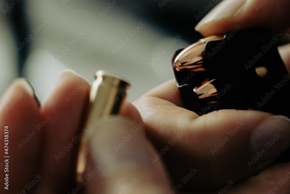 9mmパラベラム弾 Stock Photo Adobe Stock