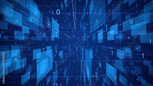 Big data information flow digital grid space technology background.