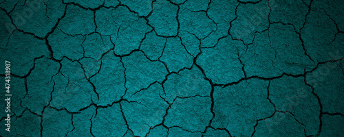 Stampa su Tela Cracked wall for background. Cracked dry ground