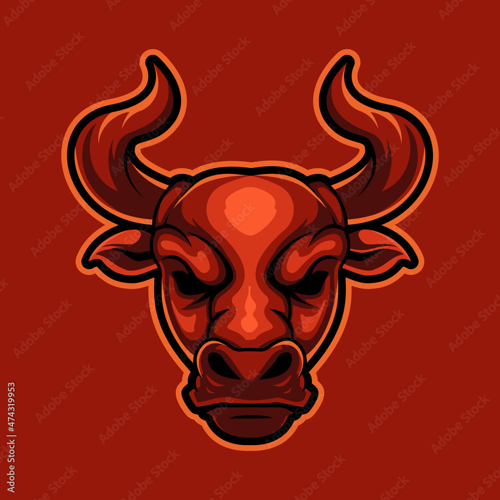 bull esport mascot for sports and esports logo bull esport mascot for sports and esports logo