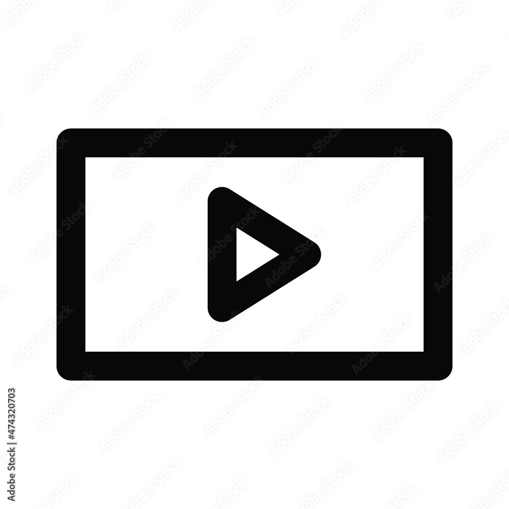 Media Player Vector icon which is suitable for commercial work and easily modify or edit it

