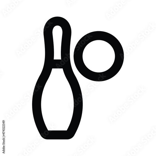 Bowling Vector icon which is suitable for commercial work and easily modify or edit it

