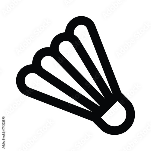 Shuttlecock Vector icon which is suitable for commercial work and easily modify or edit it

