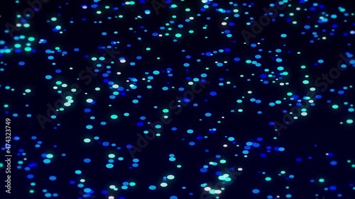 ブルー波紋のパーティクル背景素材