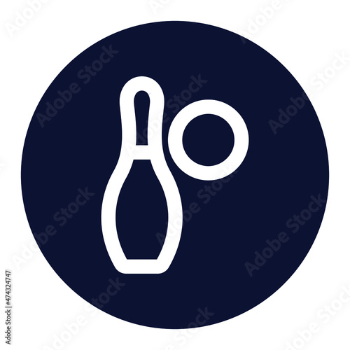 Bowling Vector icon which is suitable for commercial work and easily modify or edit it

