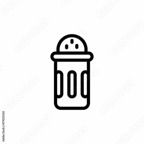 Salt shaker icon in vector. Logotype