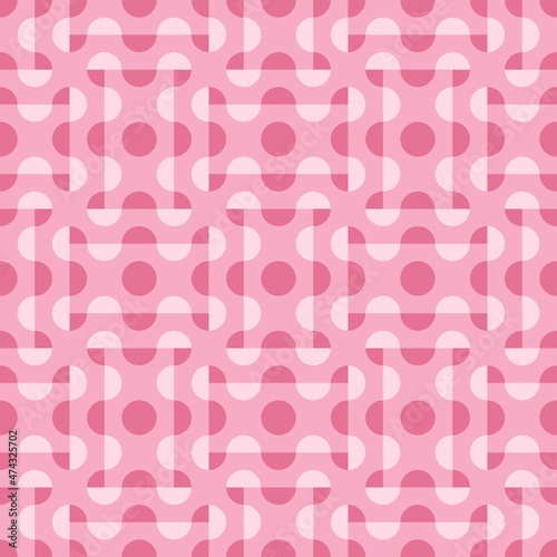 Rounded abstract seamless pattern - accent for any surfaces.
