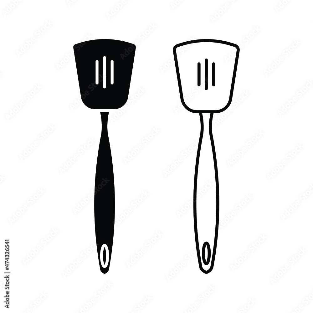 spatula - kitchen utensil icon vector design template on white background